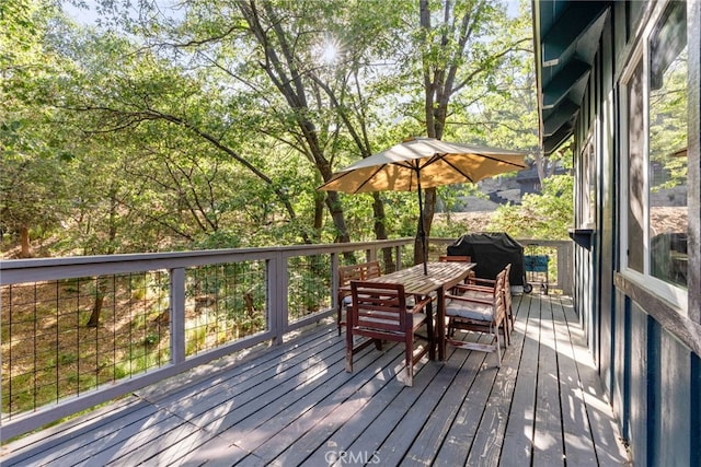 27979 N Bay Rd, Lake Arrowhead, CA 92352 - deck with a grill and outdoor dining space