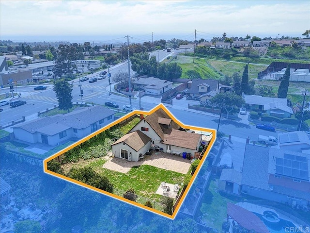 111 69th St, San Diego, CA 92114 - aerial view of residential area with property parcel outlined