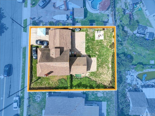 111 69th St, San Diego, CA 92114 - aerial view of property and surrounding area with property parcel outlined