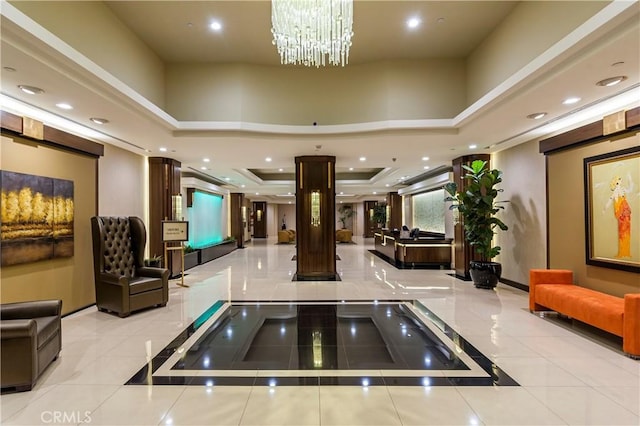 345 Pioneer Dr Unit 1705, Glendale, CA 91203 - community lobby featuring recessed lighting
