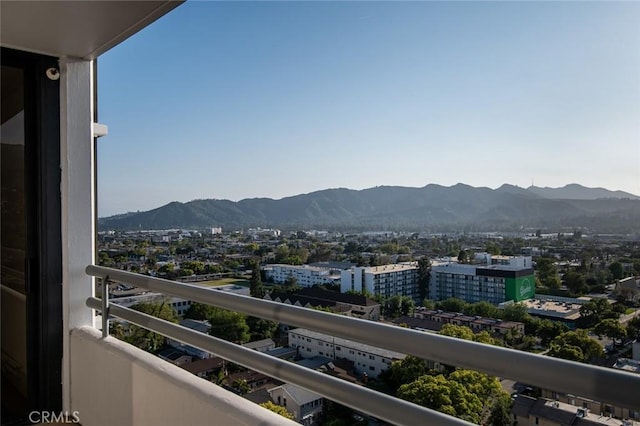 345 Pioneer Dr Unit 1705, Glendale, CA 91203 - balcony with a mountain view and a view of city