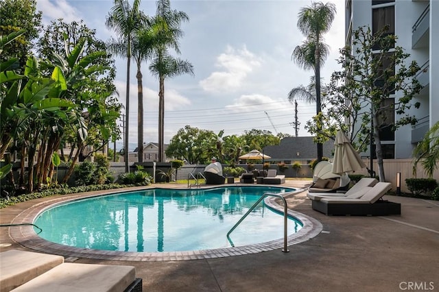 345 Pioneer Dr Unit 1705, Glendale, CA 91203 - view of pool featuring a patio