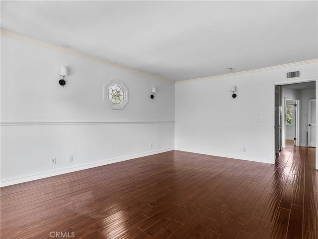 6608 Via Siena, Rancho Palos Verdes, CA 90275 - empty room featuring ornamental molding, wood-type flooring, and baseboards