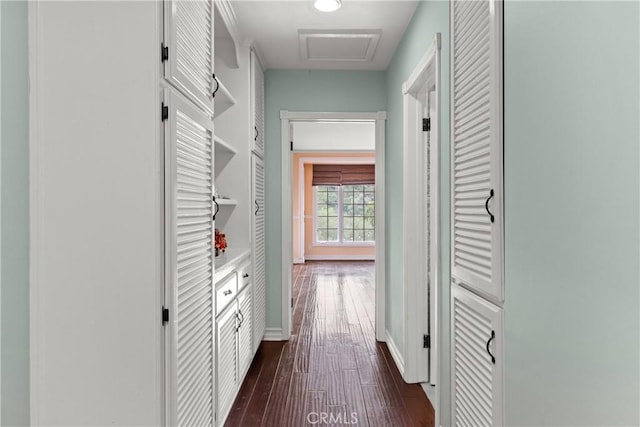 6608 Via Siena, Rancho Palos Verdes, CA 90275 - hall with dark wood-type flooring and baseboards