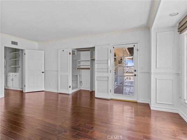 6608 Via Siena, Rancho Palos Verdes, CA 90275 - unfurnished bedroom with crown molding, wood finished floors, access to outside, and baseboards