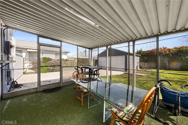 view of sunroom