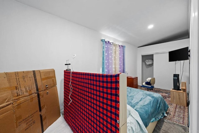 37650 Tripp Flats Rd, Anza, CA 92539 - bedroom with vaulted ceiling