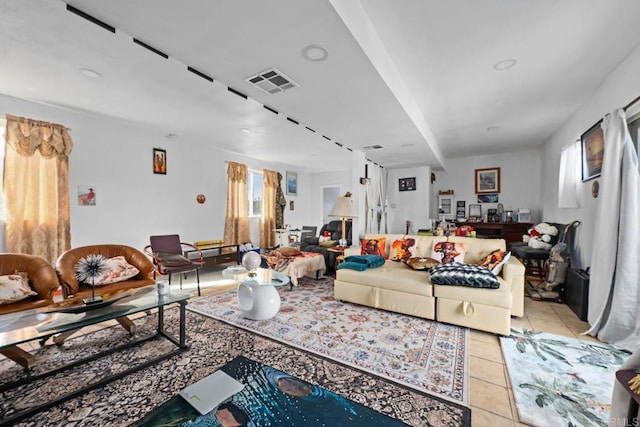 37650 Tripp Flats Rd, Anza, CA 92539 - living area featuring visible vents and light tile patterned floors