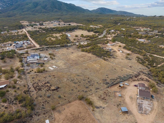 37650 Tripp Flats Rd, Anza, CA 92539 - drone / aerial view with a rural view, view of desert, and a mountain view