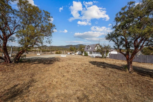 37650 Tripp Flats Rd, Anza, CA 92539 - view of yard with fence and a mountain view