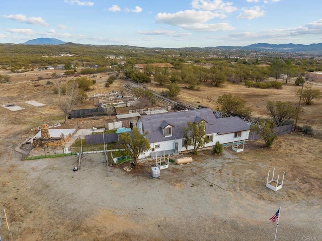 37650 Tripp Flats Rd, Anza, CA 92539 - drone / aerial view with a mountain view and a rural view
