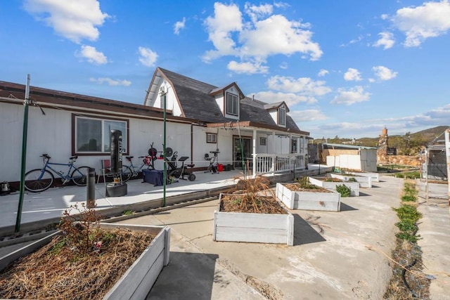 37650 Tripp Flats Rd, Anza, CA 92539 - back of property with a garden, a patio, and fence