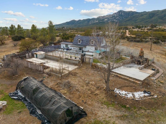 37650 Tripp Flats Rd, Anza, CA 92539 - aerial view with a mountain view