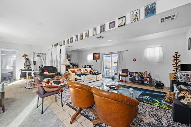 37650 Tripp Flats Rd, Anza, CA 92539 - tiled living area with visible vents