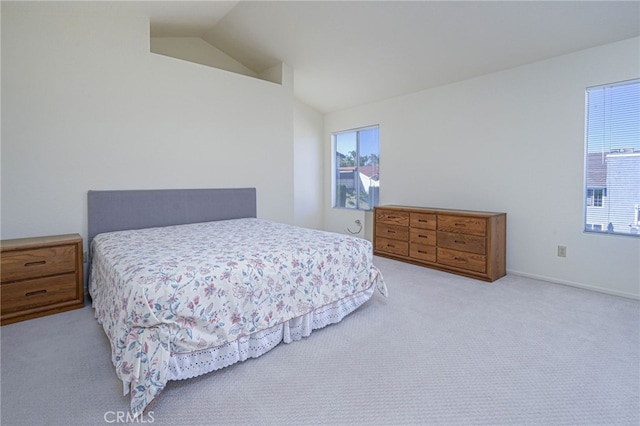 6721 Silver Oak Pl, Riverside, CA 92506 - bedroom with vaulted ceiling, carpet flooring, and baseboards