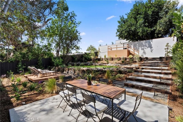786 Carhart Ave, Fullerton, CA 92833 - view of patio with outdoor dining area and stairway