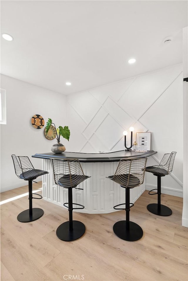 786 Carhart Ave, Fullerton, CA 92833 - unfurnished dining area with light wood-type flooring and recessed lighting