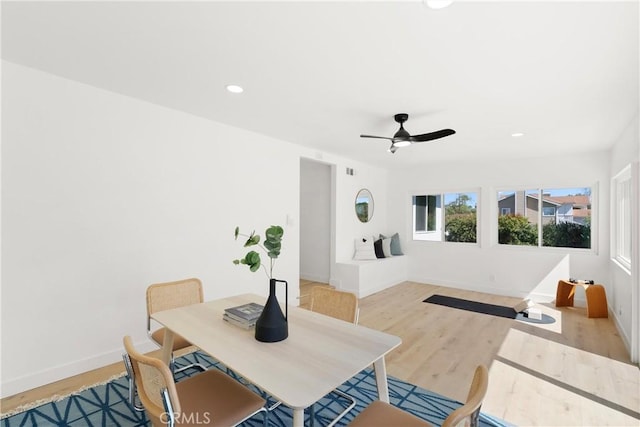 786 Carhart Ave, Fullerton, CA 92833 - home office featuring wood finished floors, a ceiling fan, and recessed lighting
