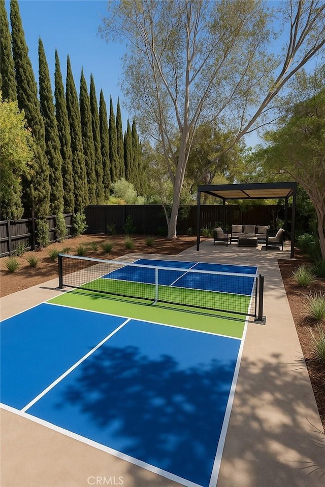 786 Carhart Ave, Fullerton, CA 92833 - view of tennis court featuring an outdoor hangout area and basketball court
