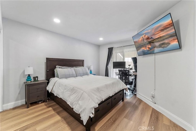 28691 Via Las Flores Unit 328, Murrieta, CA 92563 - bedroom featuring light wood-type flooring and recessed lighting