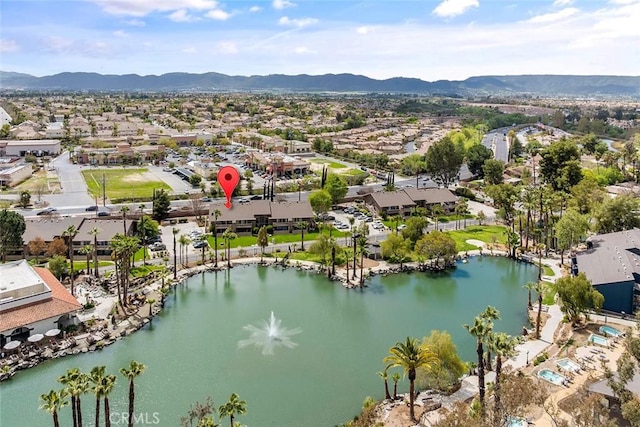 28691 Via Las Flores Unit 328, Murrieta, CA 92563 - aerial view of property and surrounding area featuring a water and mountain view and nearby suburban area