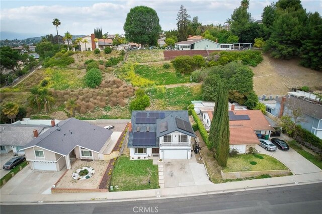 drone / aerial view with a residential view