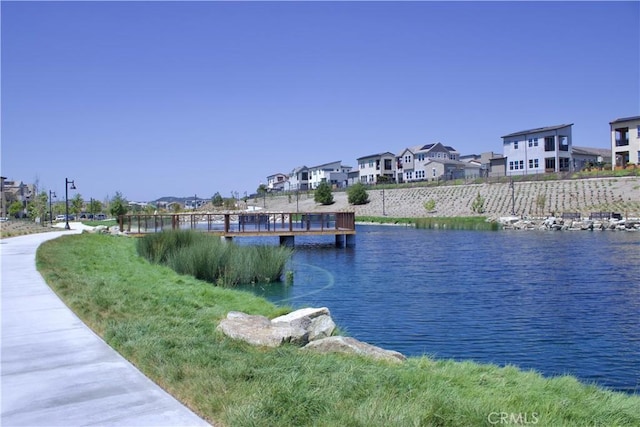 view of water feature featuring a residential view
