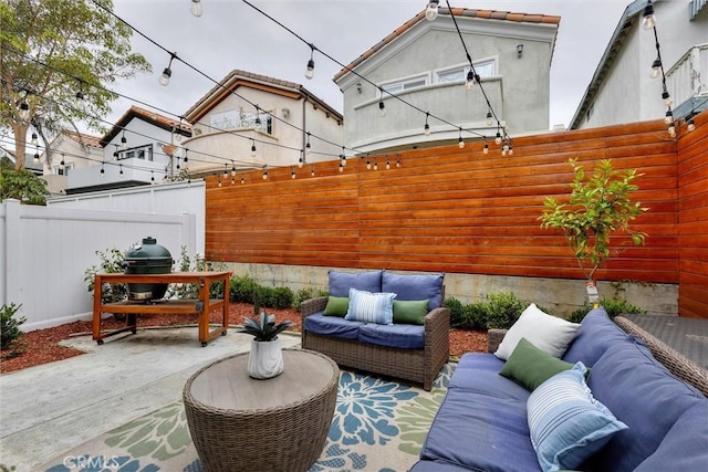 1727 Spreckels Ln, Redondo Beach, CA 90278 - view of patio / terrace with a fenced backyard and an outdoor hangout area