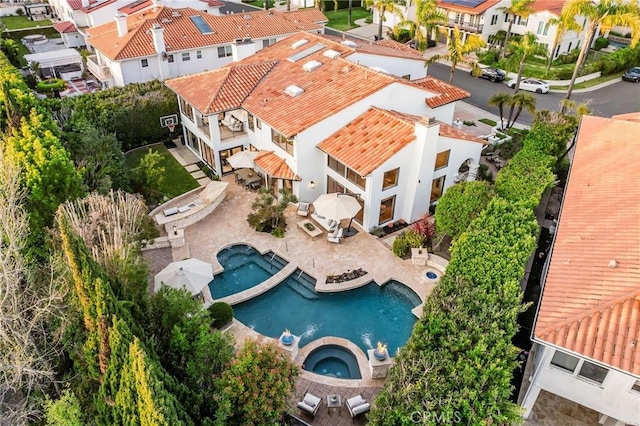 birds eye view of property featuring a residential view