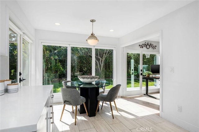 sunroom with french doors