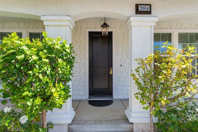 view of exterior entry