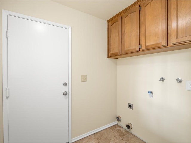 1523 E Pryor Dr, Fresno, CA 93720 - laundry area with cabinet space, hookup for a gas dryer, baseboards, and hookup for an electric dryer