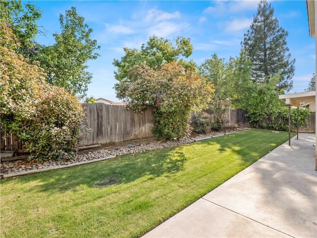 1523 E Pryor Dr, Fresno, CA 93720 - view of yard with a patio area and a fenced backyard