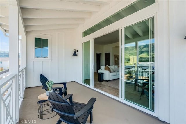 exterior space with a balcony