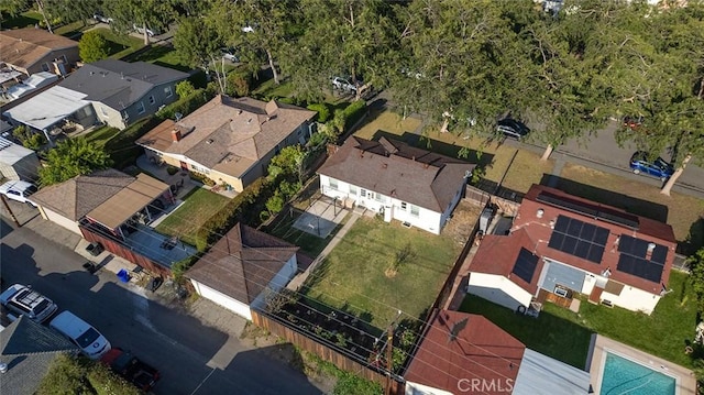 bird's eye view with a residential view