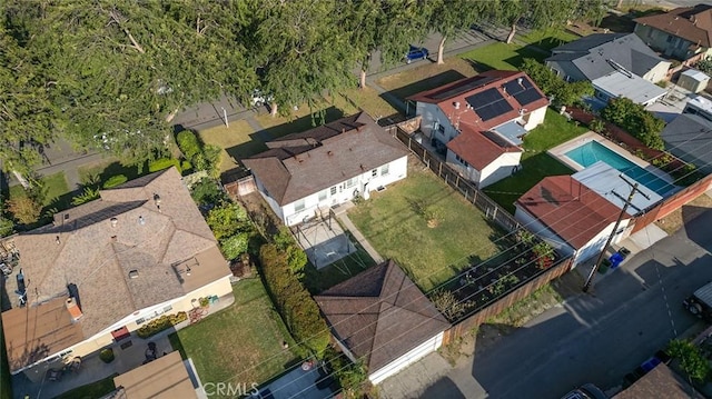 birds eye view of property featuring a residential view
