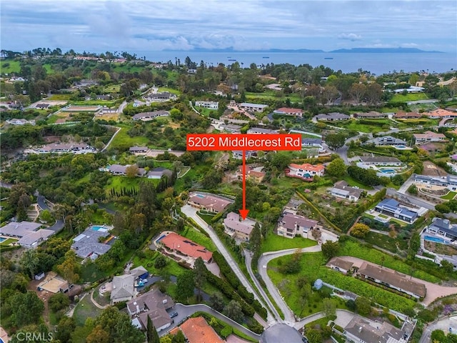 bird's eye view with a residential view