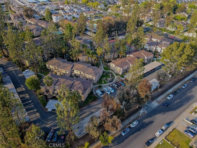 aerial view with a residential view