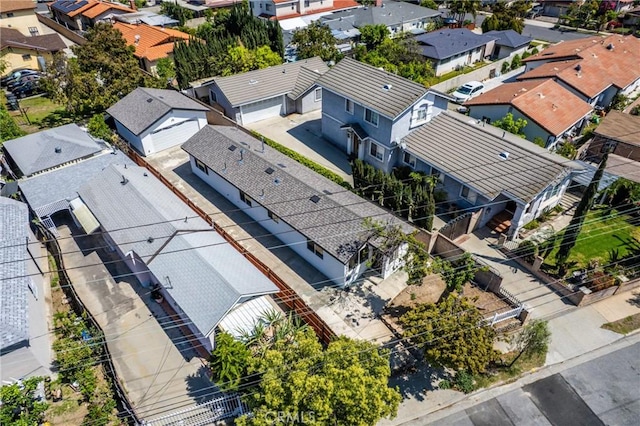 aerial view of residential area