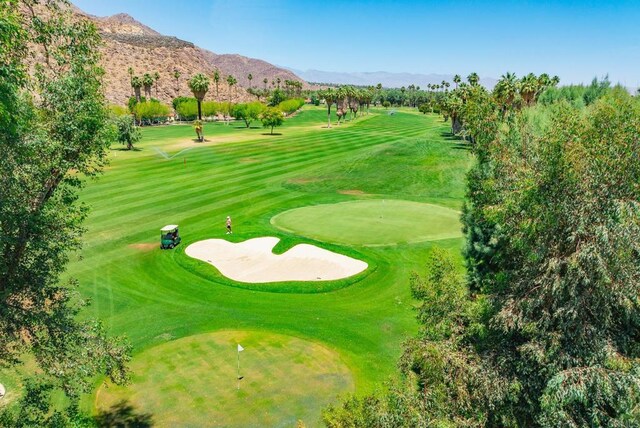 800 E Cottonwood Rd Unit 2, Palm Springs, CA 92262 - surrounding community with a putting area, a mountain view, and view of golf course