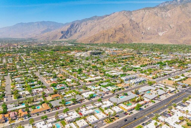 800 E Cottonwood Rd Unit 2, Palm Springs, CA 92262 - aerial view of property and surrounding area with a mountain backdrop