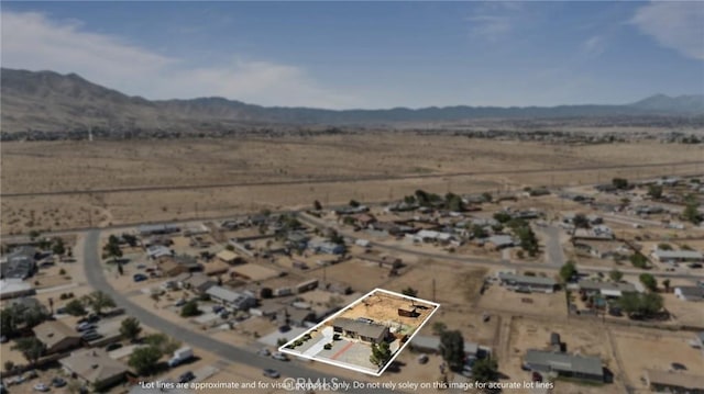 10616 Jamul Rd, Apple Valley, CA 92308 - birds eye view of property with a rural view, a desert view, and a mountain view
