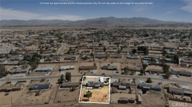 10616 Jamul Rd, Apple Valley, CA 92308 - aerial view featuring a mountain view and a desert view