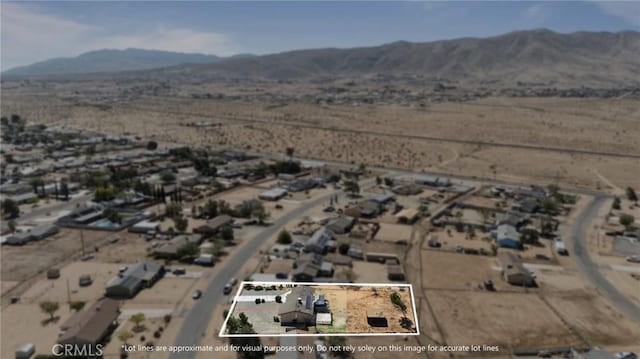 10616 Jamul Rd, Apple Valley, CA 92308 - bird's eye view with view of desert and a mountain view