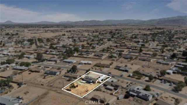 10616 Jamul Rd, Apple Valley, CA 92308 - drone / aerial view with view of desert and a mountain view