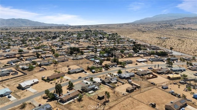 10616 Jamul Rd, Apple Valley, CA 92308 - drone / aerial view featuring a desert view and a mountain view