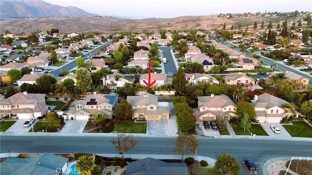 6356 Claridge Dr, Riverside, CA 92506 - drone / aerial view featuring a residential view and a mountain view