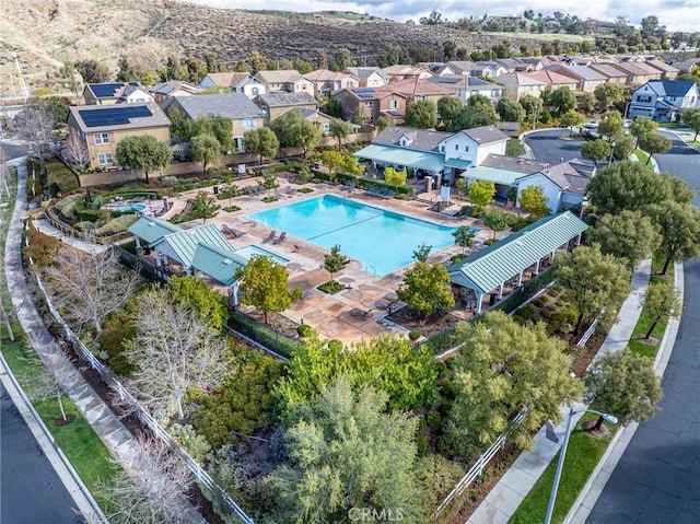 drone / aerial view featuring a residential view