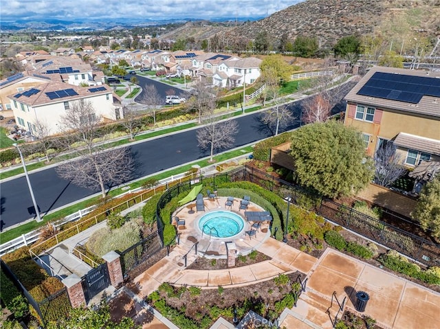 22514 Brightwood Pl, Saugus, CA 91350 - aerial view of property's location featuring nearby suburban area and mountains