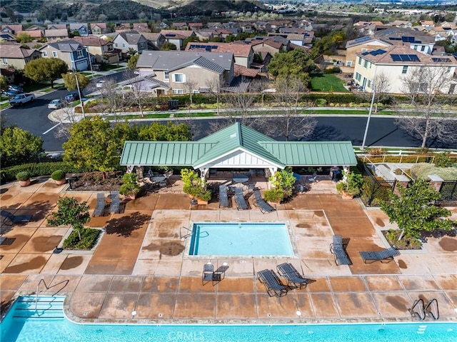 aerial view featuring a residential view